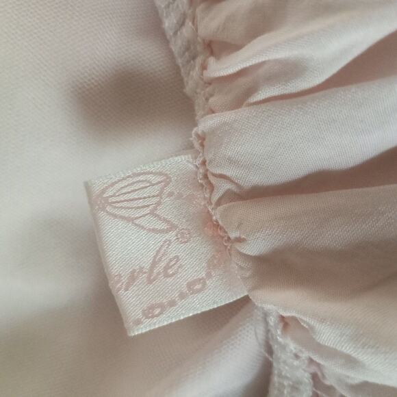 Yierle Pink Ruffle 2 Layer Nightgown SZ M Vintage Inspired Sandra D Lingerie - Picture 7 of 8